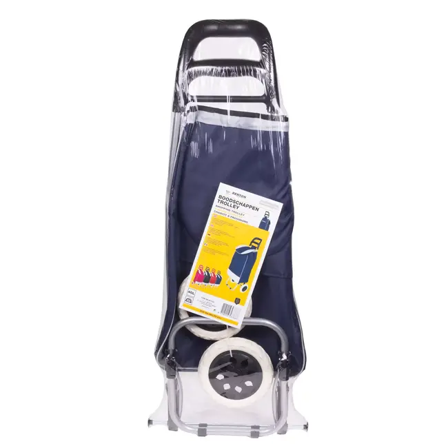 Benson Boodschappentrolley - waterdicht - opvouwbaar - 40 liter - blauw