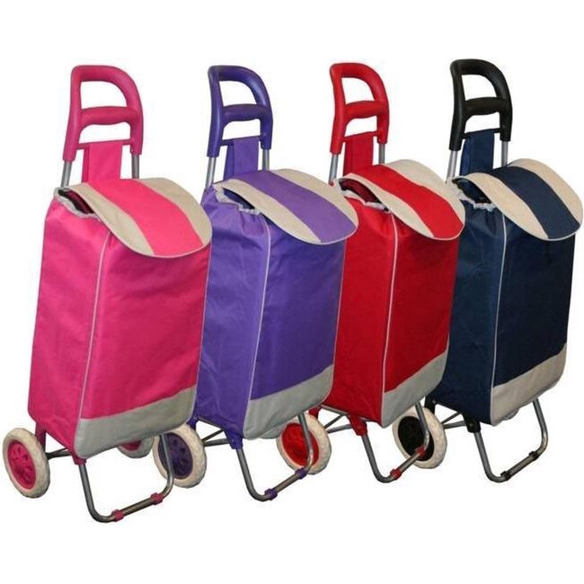 Benson Boodschappentrolley - Waterdicht - Opvouwbaar - 40L - Rood - 96x34x21 cm