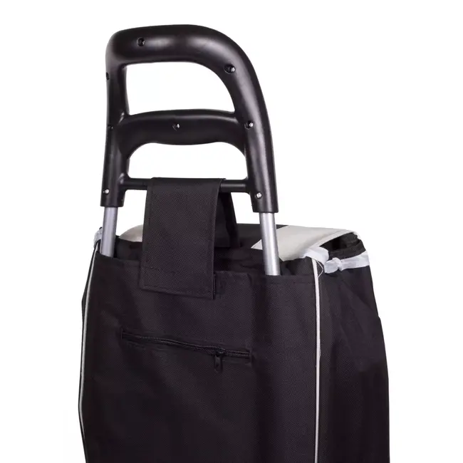 Benson Opvouwbare boodschappentrolley - waterdicht - 40 liter - zwart - 96x34x21 cm