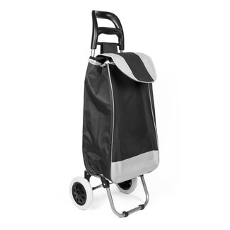 Benson Opvouwbare boodschappentrolley - waterdicht - 40 liter - zwart - 96x34x21 cm