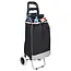 Benson Opvouwbare boodschappentrolley - waterdicht - 40 liter - zwart - 96x34x21 cm