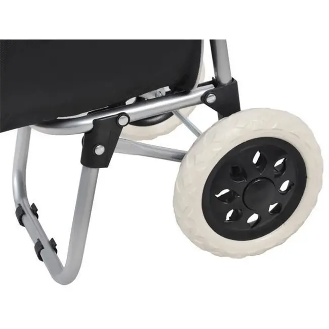 Benson Opvouwbare boodschappentrolley - waterdicht - 40 liter - zwart - 96x34x21 cm