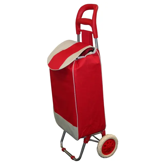 Benson Boodschappentrolley - Waterdicht - Opvouwbaar - 40L - Rood - 96x34x21 cm