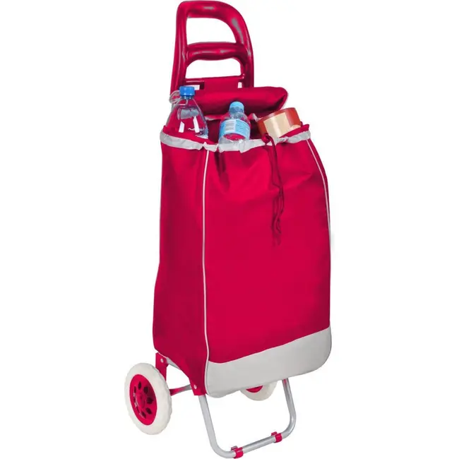 Benson Boodschappentrolley - Waterdicht - Opvouwbaar - 40L - Rood - 96x34x21 cm