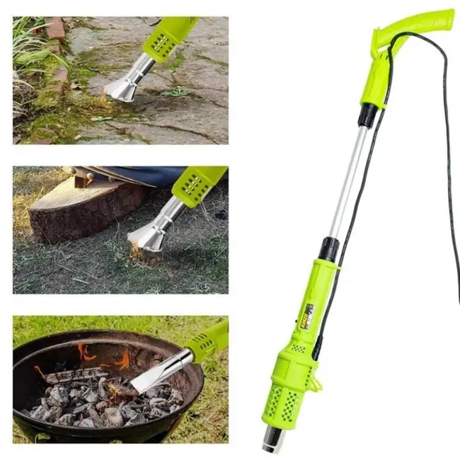 Kinzo Elektrische onkruidbrander - 3-in-1 functie - 2000W - ergonomisch - groen/grijs - 106 cm