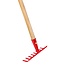 Talen Tools Tuinhark Inclusief 140 cm Houten Steel - 8 Tands - Rood