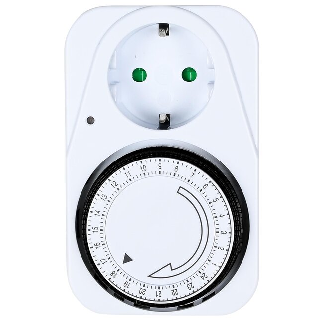 Benson Stopcontact met randaarde - analoge timer - 24-uurs schakelklok - kinderbeveiliging