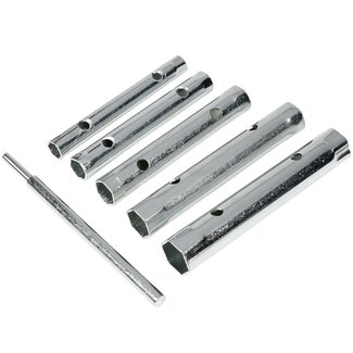 Benson Pijpsleutel set - Verzinkt staal - 8 t/m 17 mm - 5-delig - Inclusief wringijzer