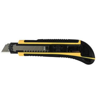 Benson Stanleymes - Afbreekmes - 18 mm - Geel - Inclusief 3 extra mesjes Benson Stanleymes - Afbreekmes - 18 mm - Geel - Inclusief 3 extra mesjes