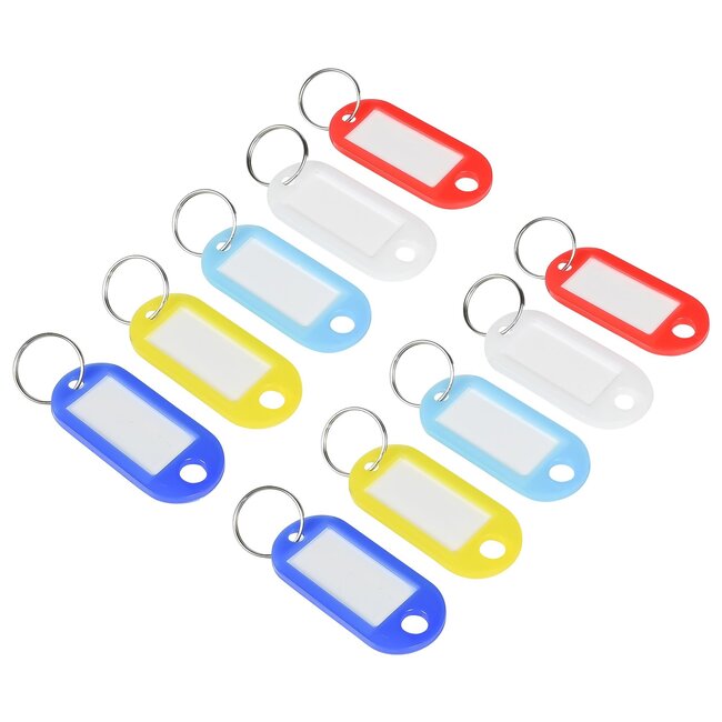 Benson Sleutellabels - Kunststof - Beschrijfbaar - Assorti - 10 stuks