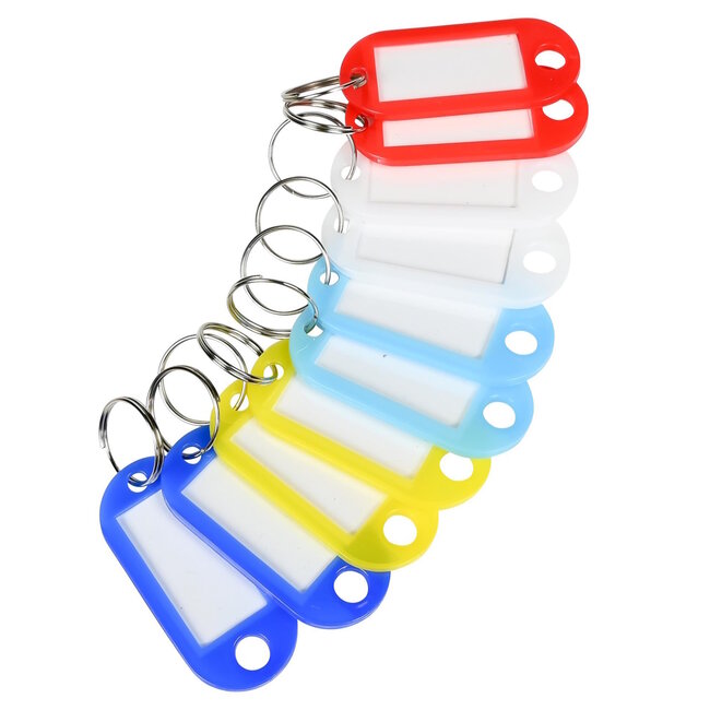 Benson Sleutellabels - Kunststof - Beschrijfbaar - Assorti - 10 stuks