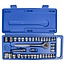 Benson 40-delige doppendoos - metrisch en inch - verchroomde zeskant doppen - compact