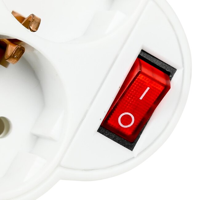 Benson Dubbel stopcontact met schakelaar en kinderbeveiliging - 3500W