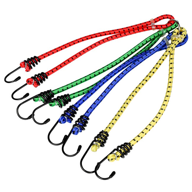 Benson 8-armige bagagespin - 60 cm - Ø 8 mm - kleurrijk - rekbaar tot 50%
