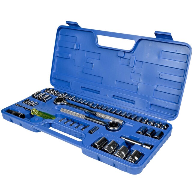 Benson 52-delige doppendoos - Inclusief adapters en ratel - Stevige opbergkoffer