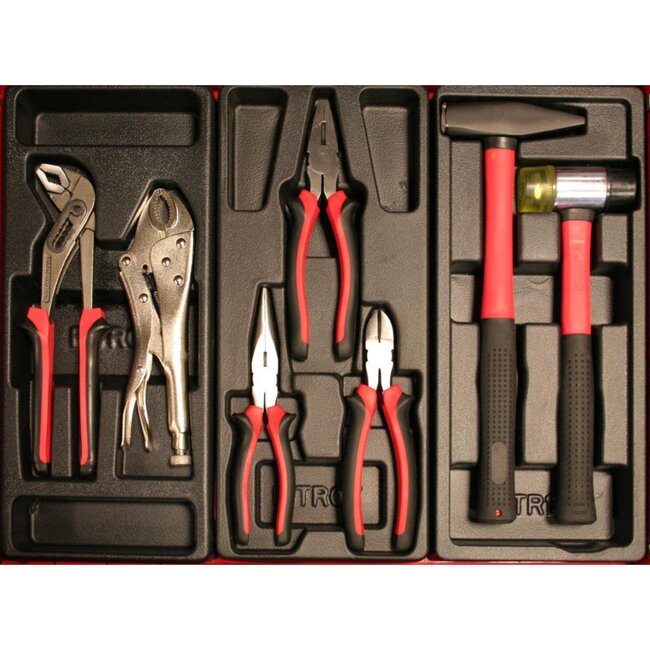 Benson Gevulde gereedschapswagen - 542 delig - 7 laden - afsluitbaar - met werkblad en wielen