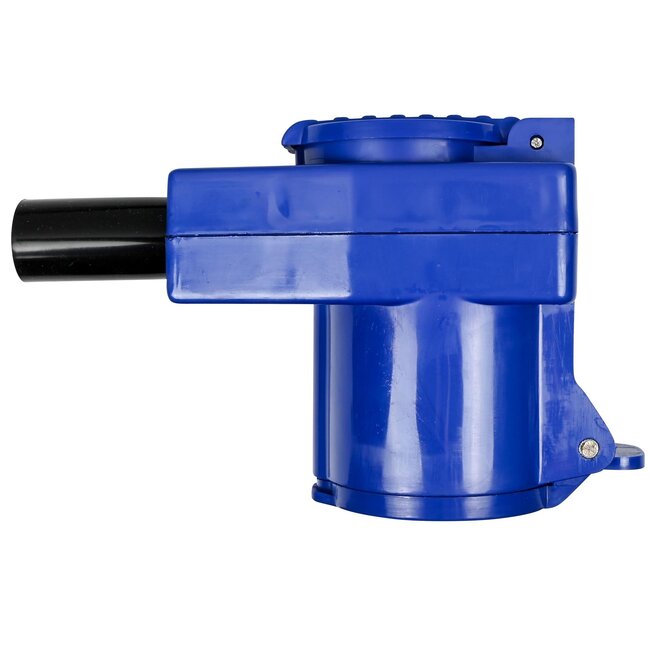 Benson Hoekconnector - Haaks - 16A - 220V - Spatwaterdicht - Slagvaste behuizing - Blauw