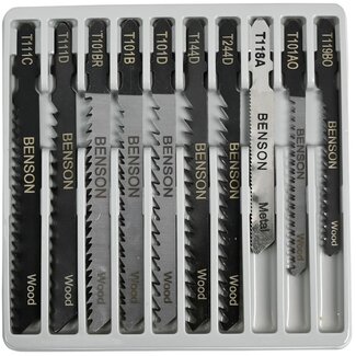 Benson Universele decoupeerzaagbladen - T-schacht - hout en metaal - 10-delig