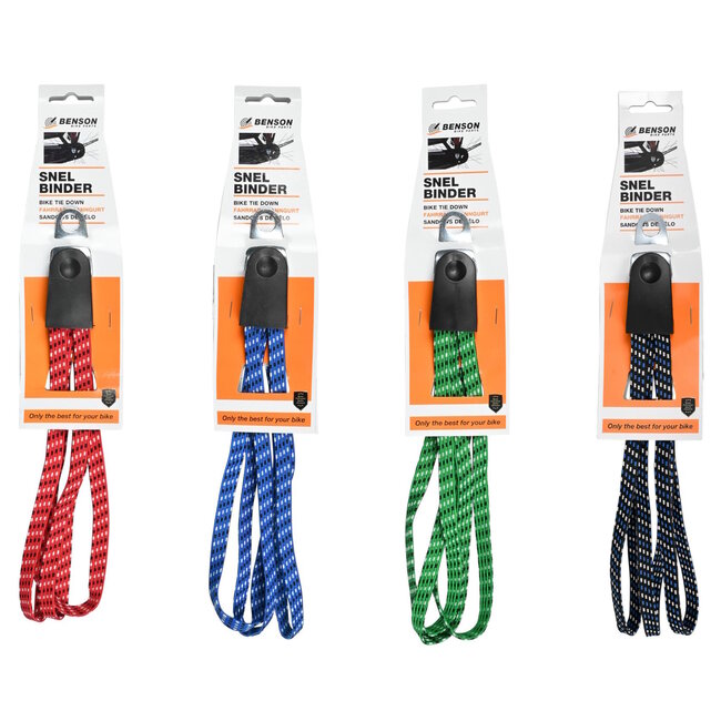 Benson Snelbinder - Elastische Banden - Duurzaam Kunststof - 60 cm - Mix kleur