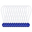 Benson Elastiek met bal - UV-bestendig - 20 kg trekkracht - 150 mm - Blauw - 12 stuks