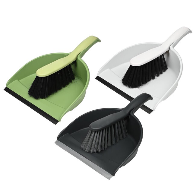 Benson Stoffer en blik set - rubberen rand - kleurenmix - per stuk