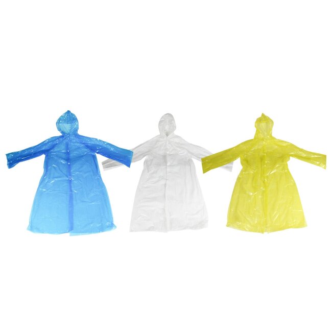 Benson Lange opvouwbare wegwerp regenjas - One size - Lichtgewicht - Diverse kleuren