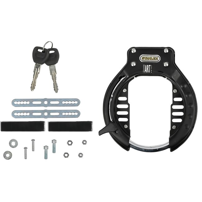 Stahlex Ringslot - ART-gecertificeerd - SuperSafe© cilinder - Ø 10 mm - zwart - inclusief 2 sleutels