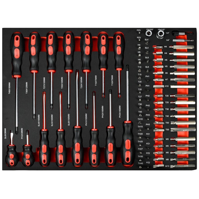 Benson Gereedschapswagen - 1121-delig - 7 laden - zwart/zilver - compleet