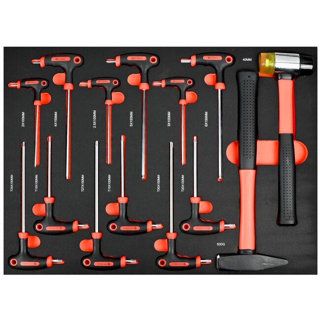 Benson Gereedschapswagen - 1121-delig - 7 laden - zwart/zilver - compleet