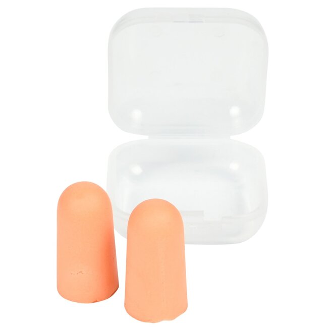 Benson Wegwerp oordoppen - siliconen - wasbaar - 8 stuks - inclusief opbergbox - oranje