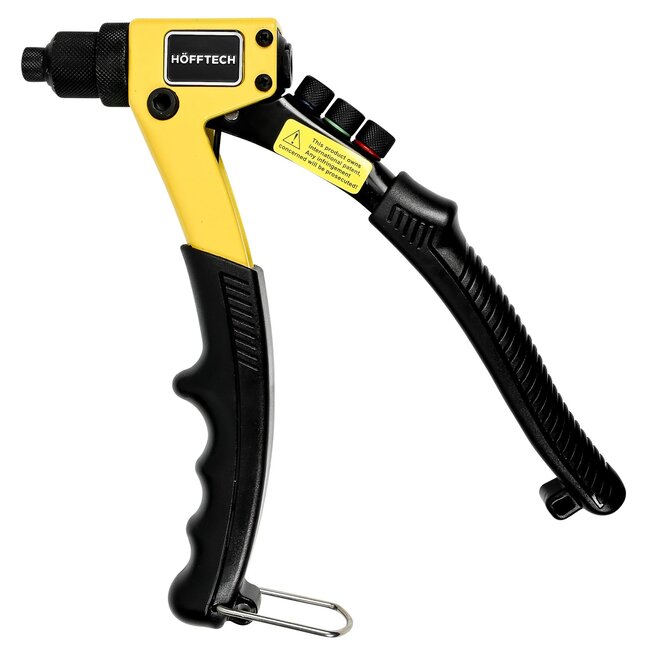 Hofftech Professionele popnageltang - 4 verwisselbare inserts - ergonomische handgrepen - 200 mm