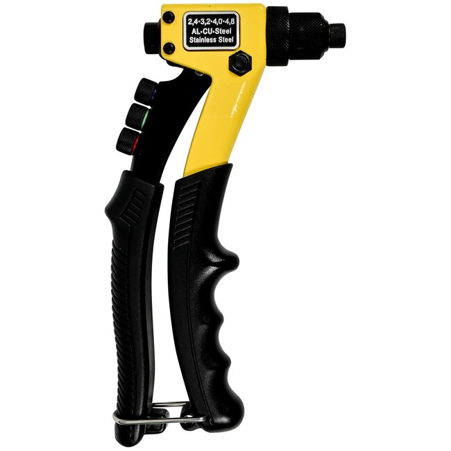 Hofftech Professionele popnageltang - 4 verwisselbare inserts - ergonomische handgrepen - 200 mm