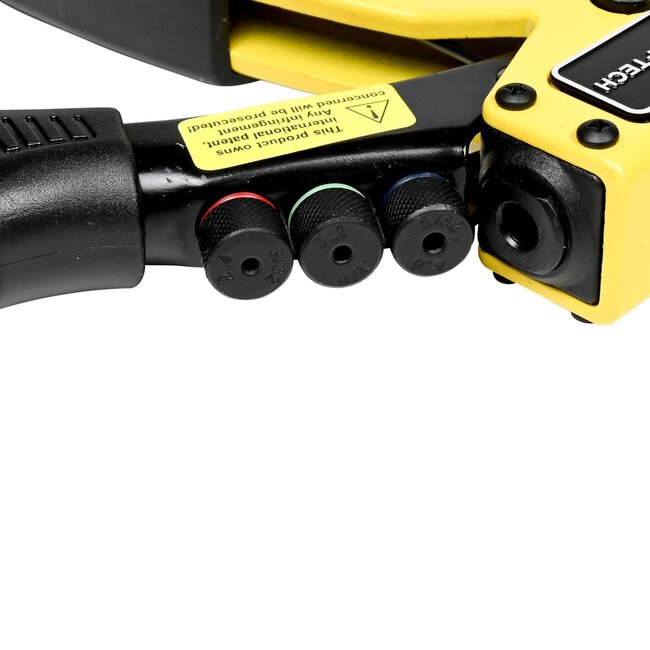 Hofftech Professionele popnageltang - 4 verwisselbare inserts - ergonomische handgrepen - 200 mm