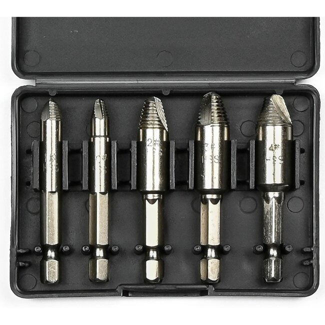 Benson Schroefverwijderaar set - HSS4241 - Inclusief opbergdoosje - 5-delig