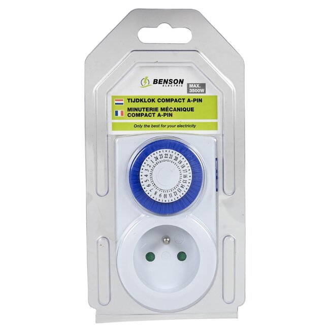 Benson Mechanische tijdklok - Mini - 3500 W - 96 schakelmomenten - Kinderbeveiliging