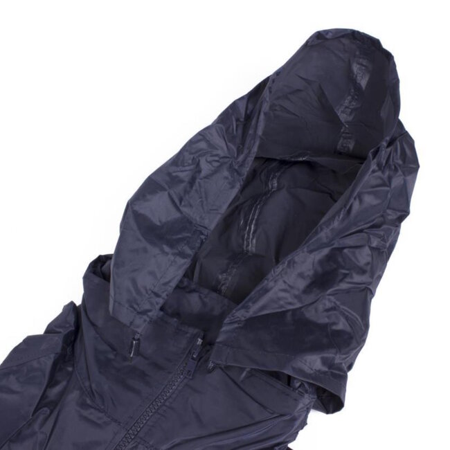 Lastpak Basic regenpak - wind- en waterdicht - blauw - maat M - met capuchon