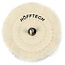 Hofftech Polijstschijf katoen - Ø 125 x 22 mm - wit - 6 mm stift - voor hout en metaal