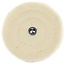 Hofftech Polijstschijf katoen - Ø 125 x 22 mm - wit - 6 mm stift - voor hout en metaal