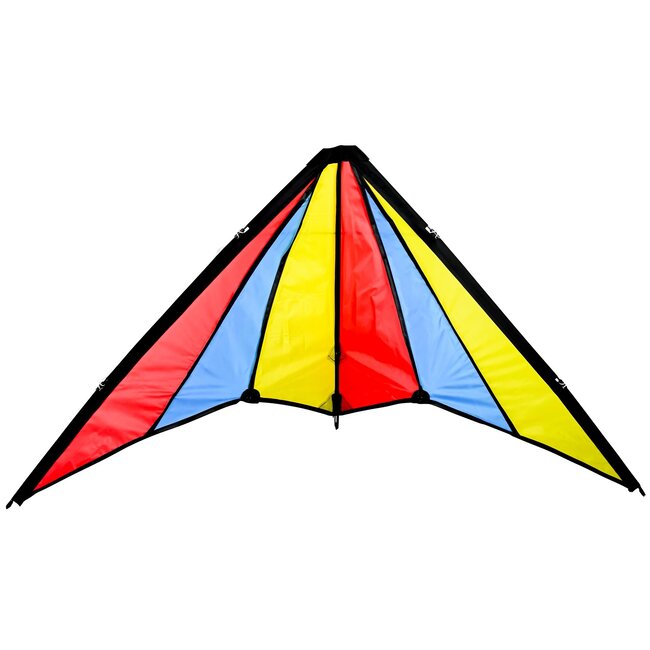 Benson Stuntvlieger - 130 x 60 cm - 2 lijnen - 50 meter touw - kleurrijk en duurzaam