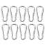 Benson Karabijnhaken set - Ø 6 x 60 mm - zilver - 10 stuks