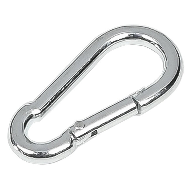 Benson Karabijnhaken set - Ø 6 x 60 mm - zilver - 10 stuks