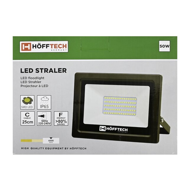 Hofftech 50W LED bouwlamp - energiezuinig - IP65 - 3500 lumen - 6000K