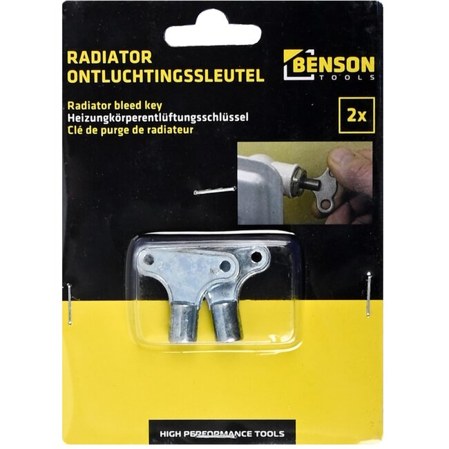 Benson Radiator ontluchtingssleutels - messing - corrosiebestendig - set van 2