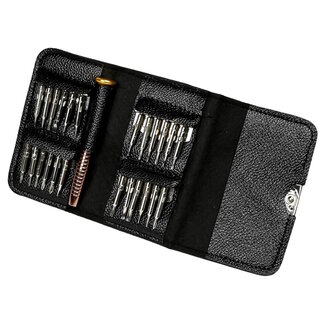Hofftech Precisie schroevendraaierset - magnetisch - 25-delig - met kunstleren etui Hofftech Precisie schroevendraaierset - magnetisch - 25-delig - met kunstleren etui