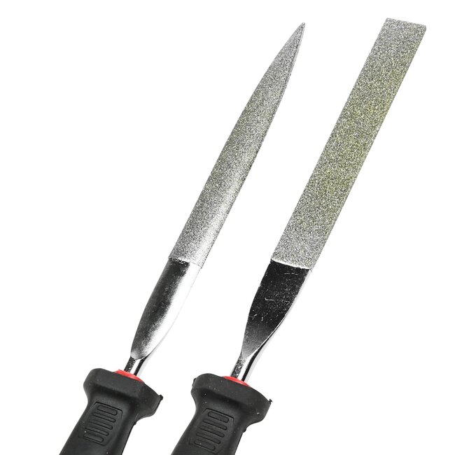 Benson Diamantvijl set - halfrond en plat - 120 grid - 170 mm - 2-delig
