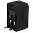 Benson Internationale reisadapter - 2 USB-poorten - 1 stekkeraansluiting - zwart - geschikt voor 150 landen