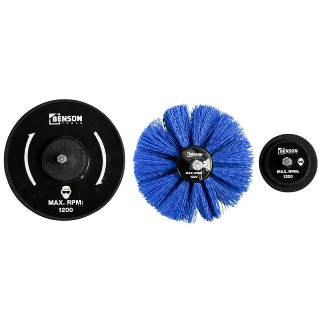 Benson Reinigingsborstels voor boor - 3-delige set - veelzijdig - maximaal 1200 toeren