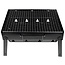 Benson Compacte barbecue met handvat - draagbaar - 35 x 27 x 20 cm - zwart
