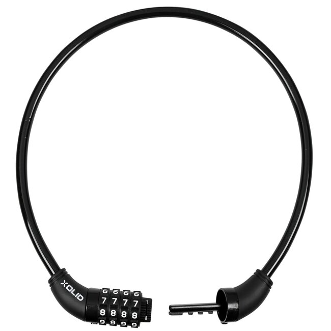 Xolid Kabelslot - Cijferslot - 4-cijferig - Ø 10 mm - 65 cm - Zwart