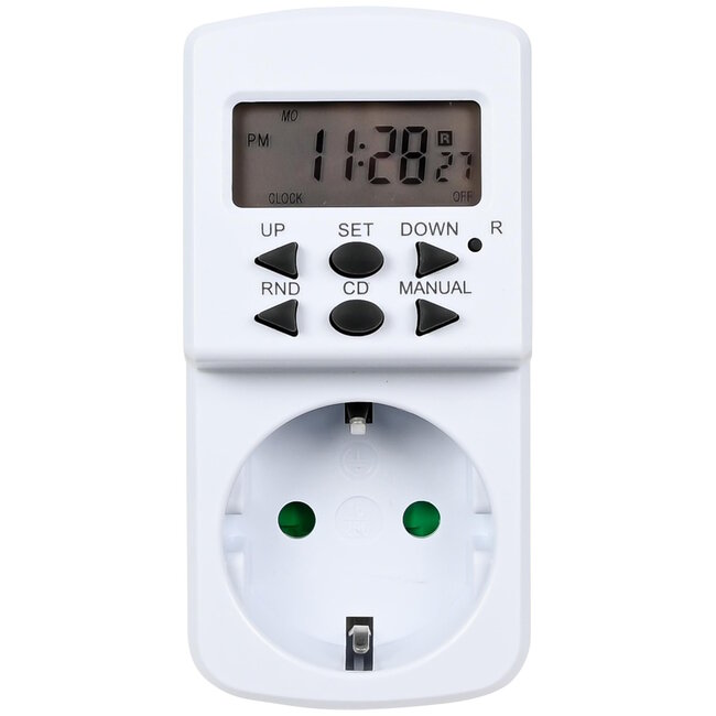 Benson Digitale tijdklok - binnen - 230V - wit - aan/uit- en aftelfunctie